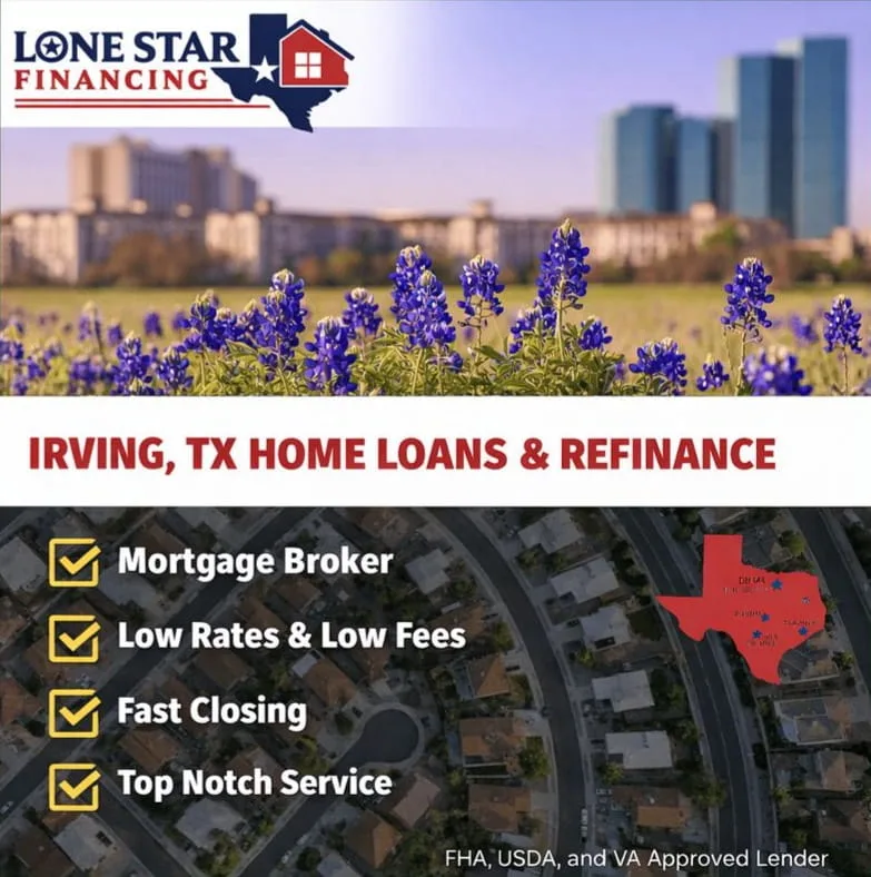 Best Irving TX mortgage lender offering home loans and refinancing