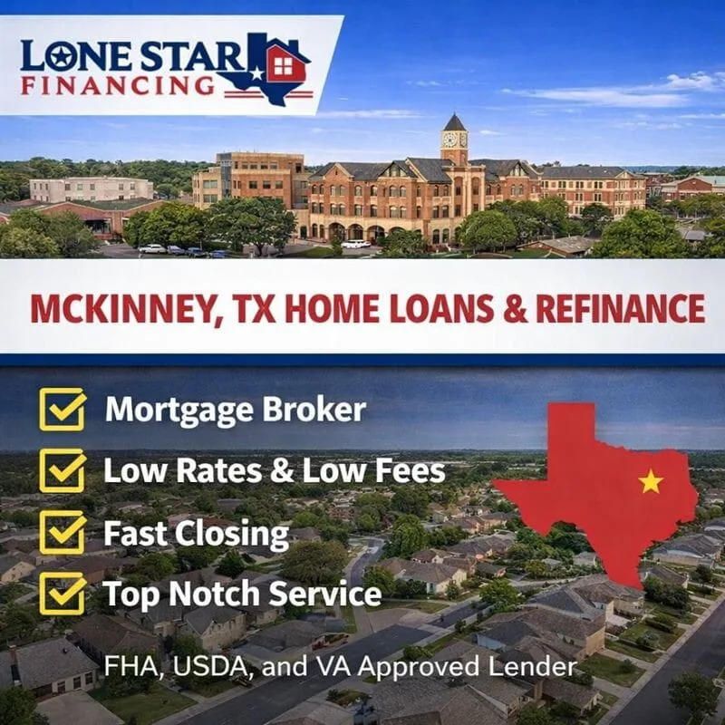 McKinney TX mortgage broker offering home loans, refinancing, and fast local closings