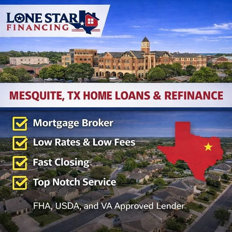 Mesquite TX mortgage broker offering home loans, refinancing, and fast approvals