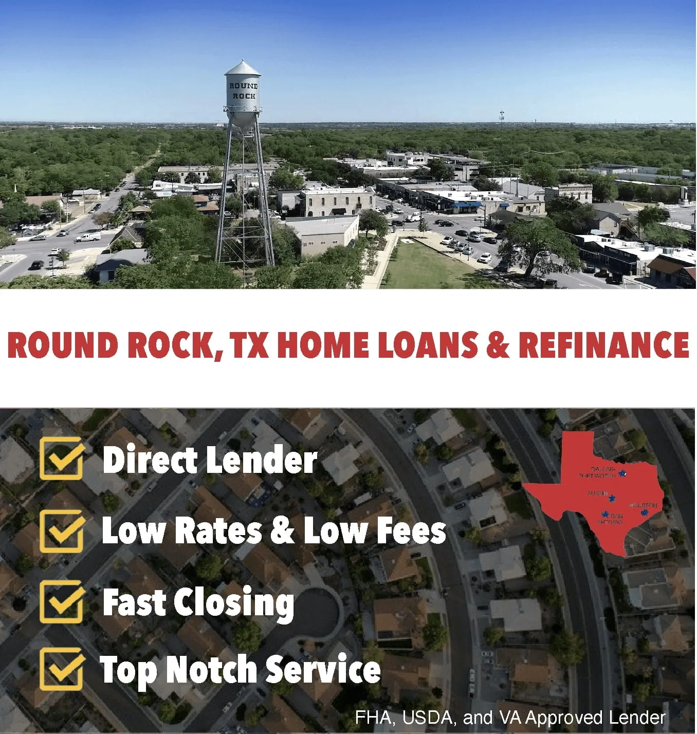 Best mortgage lender in Round Rock TX for home loans and refinancing