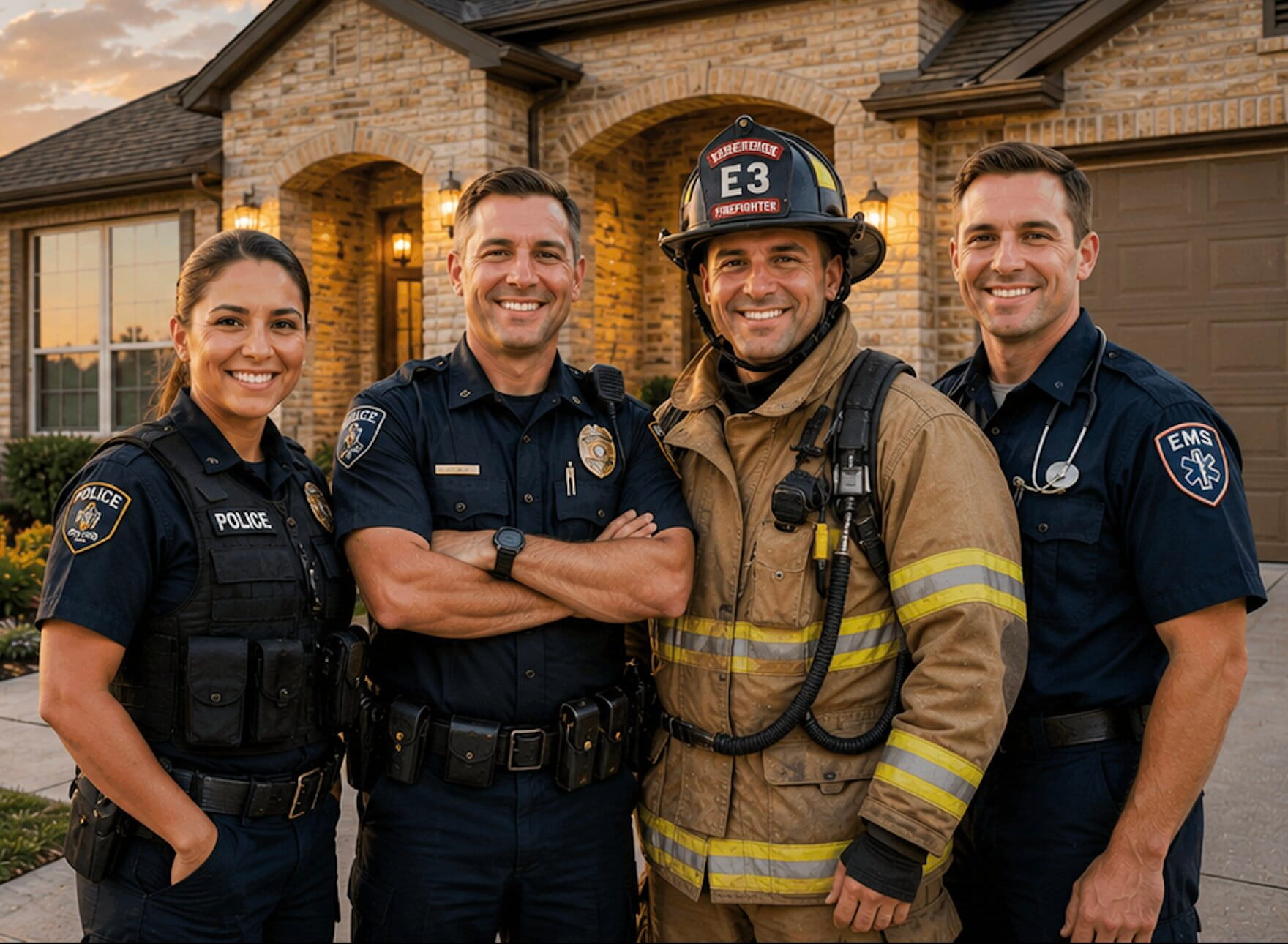 Texas First Responder Home Loan Program for police officers, firefighters, EMTs and emergency personnel in Texas